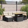 VidaXL Garden Lounge Set with Cushions 7 Pcs Black Braided Resin Acacia 3327619