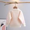 Girls' Sweaters Autumn and Winter Pullover Girls' Round Neck Tops Fashion Bottoming Mink Fleece Pullover