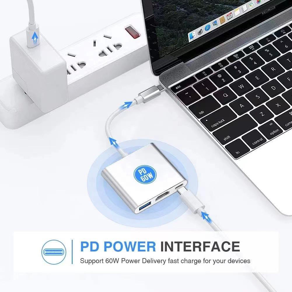 3-в-1 док-станция-адаптер USB-C на HDMI