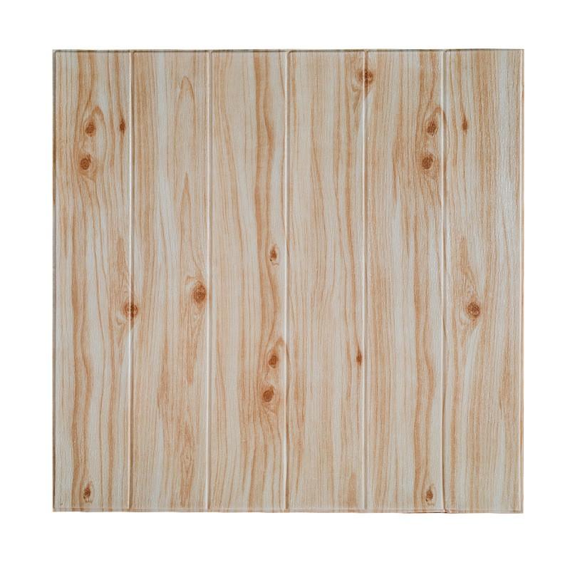 1/5/10Pcs 3D Wall Sticker Wood Grain Self-adhesive Wallpaper 35*35cm Decoration Bedroom Living Room TV Background