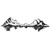Metal Mountain Wall Art Iron Hill Wall Decor Easy Installation Abstract Modern Hollow Wall Hanging