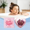 Rose Heart Bath Salt Bubble Ball: Plant-derived essence cleanses pores, gently hydrates, and provides nourishing care