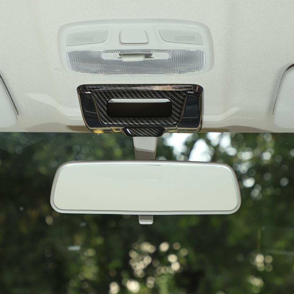 Декоративная крышка основания зеркала заднего вида автомобиля для Suzuki Jimny 2019, аксессуары для интерьера, ABS ( Углеродное волокно, Красный, Серебристый)