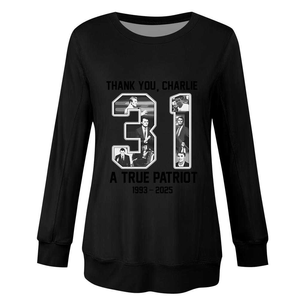 Women's Fashion Casual Long Sleeve Printed Neck Top