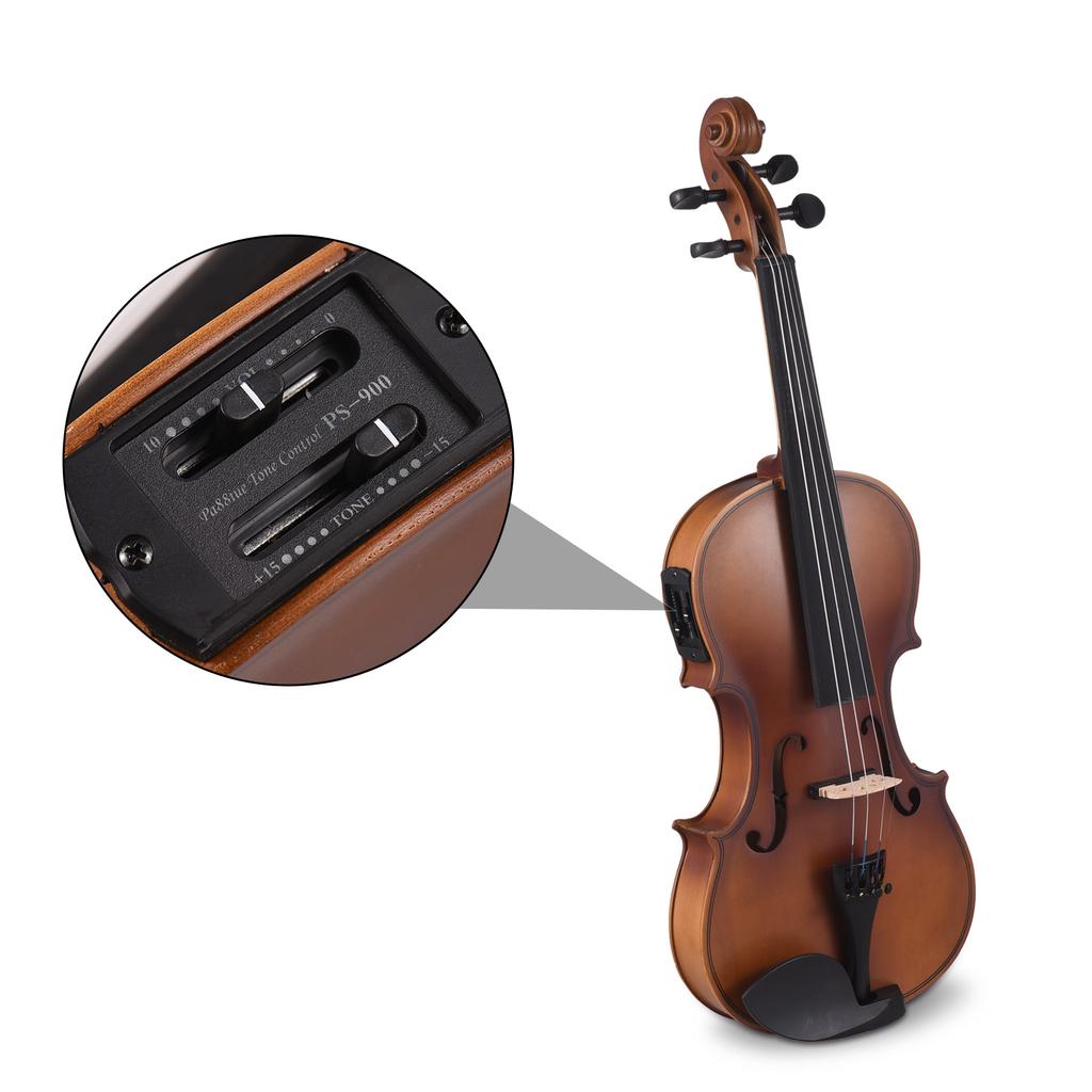 4/4 EQ скрипка, полноразмерный набор, скрипка из цельного дерева для начинающих, студентов, школьников, плечо