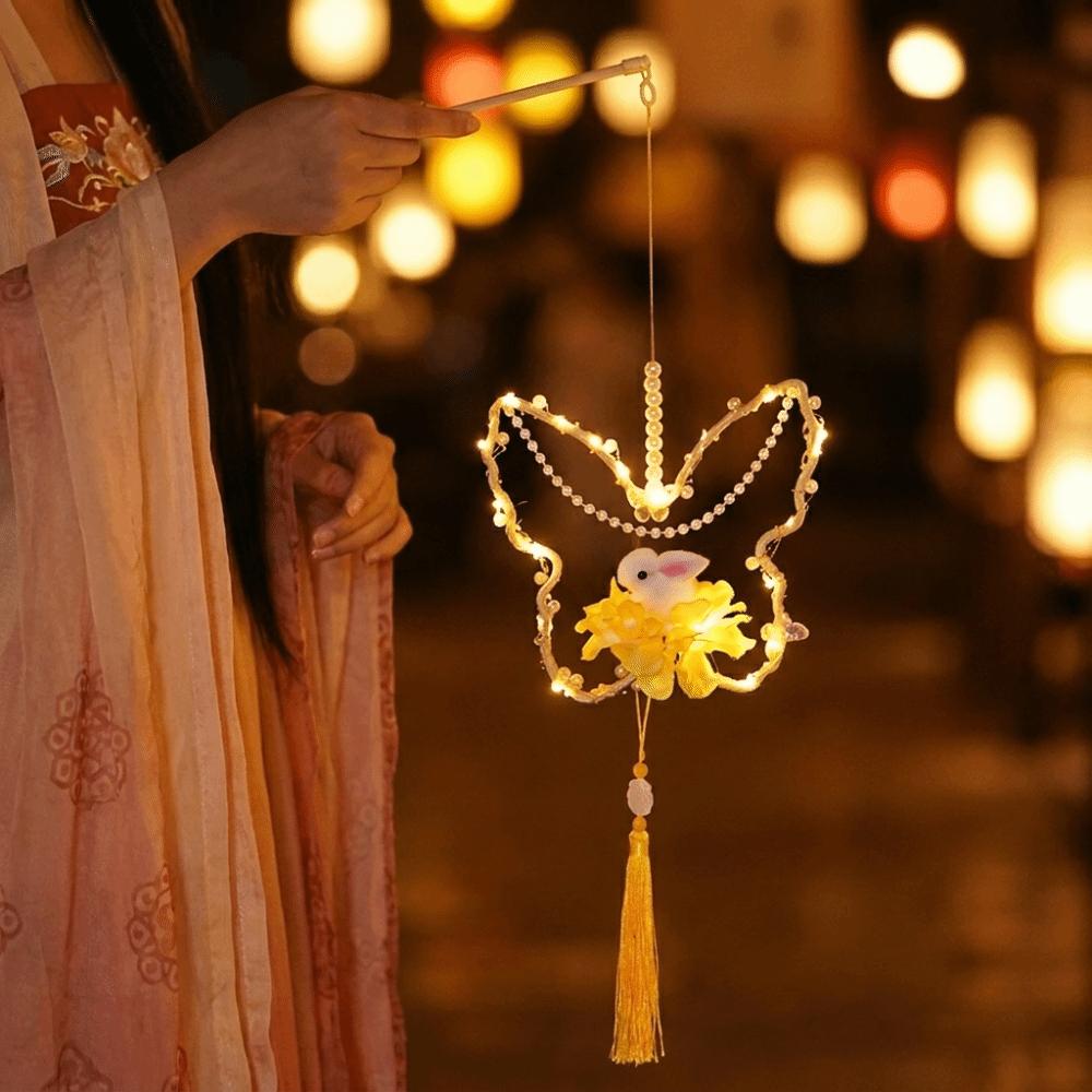 Handmade Children's Rabbit Lantern DIY Material Bag Mid-Autumn Festival Lamp Hanfu Accessories