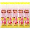Strix Design Bendable Long Straws, 800 Straws (20 straws x 40 packs), Striped Pink, 25cm long, 6mm