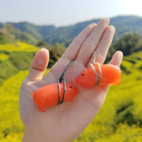 2 шт. Автомобильный кулон с ультрафиолетовым датчиком температуры, меняющий цвет, в форме утки, брелок для украшения сумки