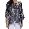 Loose Solid Sheer Chiffon Caftan Poncho Batwing Tunic Top Blouse Summer Oversized Shirts