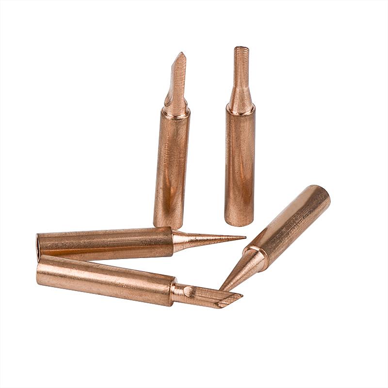 JCD Soldering Iron Tips 5pcs/set 900M-T Pure Copper Lead-free Soldering Tip Suit for 908S Welding Solder Station Iron Tip