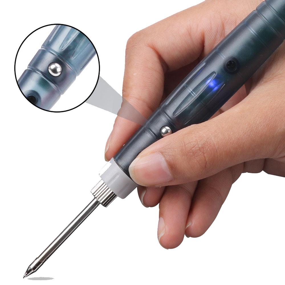 5V 8W Mini Portable USB Electric Powered Soldering Iron Pen Tip Touch Switch
