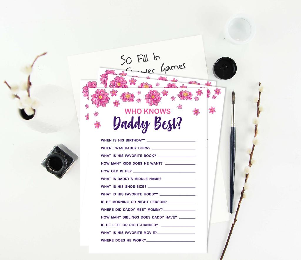 Inkdotpot Игровой набор для детского душа из 50 игр BabyA AlphabetA ABCA Игра Unicorn Floral Party