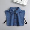 Detachable Denim Fake Collar Sharp Collar False Blouse Collar Adjustable Neckline  Decorative Shirt