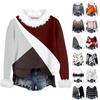 Sweatshirts For Women Knit Sweater Cute Shirt Fall Crewneck Furry Collar Pullover Tops