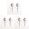 Geometric Moon Pendant Earrings With Silver Alloy And Stainless Steel Ear Pins For Women