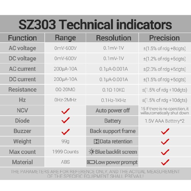 Ручной цифровой мультиметр Цифровые подсветки Амперметр Вольтметр Ом Вольтаж Тестер Измеритель для электрика