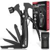 12-in-1 Multi-function Hammer, Multi-function Tool, Outdoor Multi-tool with Safety Lock and Durable Nylon Sheath