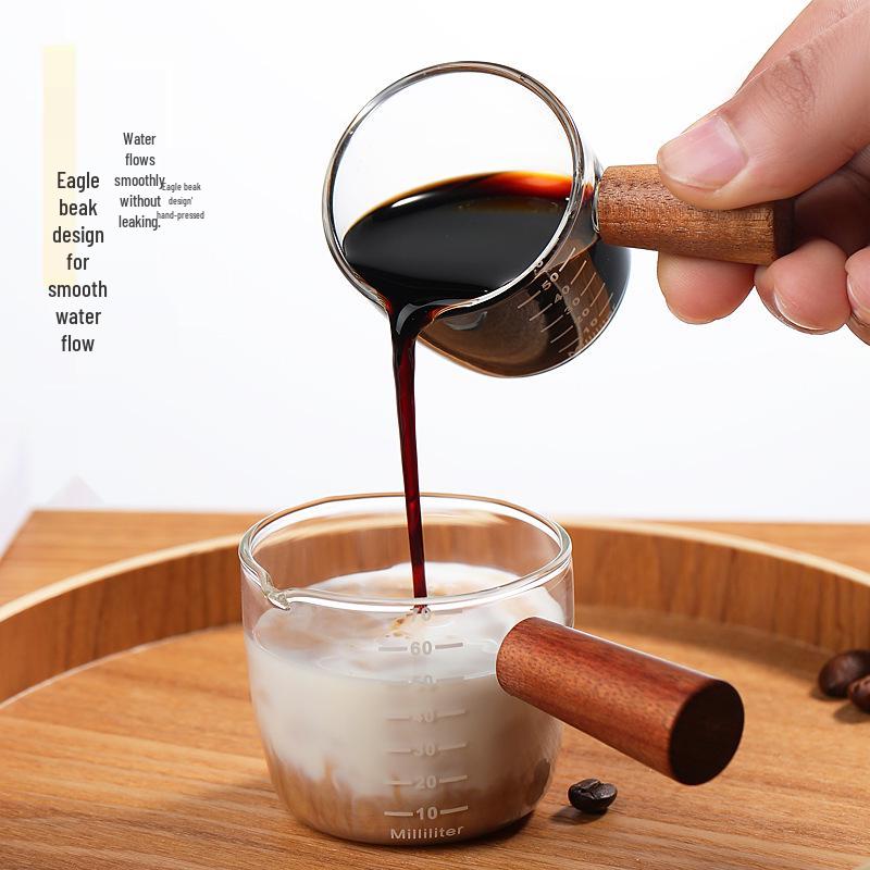 Жаропрочный стеклянный молочник для нагрева на открытом огне - Одинарная ручка, Высокотемпературный, Идеально подходит для горячего молока и лапши быстрого приготовления