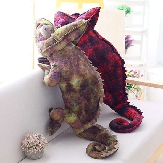 28inch Simulated Chameleon Animal Model Doll Plush Stuffed Toy Room Decor Gift