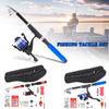 Fishing Reel Rod Combo Telescopic Fishing Rod and Spinning Reel Set Baits Hooks Fishing Bag Kit