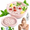 SARVATRAY Силиконовая миска для ледяных компрессов на лицо со встроенным лотком для льда – Складная ванночка для ледяных процедур лица для подтяжки кожи и снятия отеков – Не содержит Бисфенол А, Порта