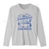 Vintage Outdoor Nature Sunshine Lake Water Landscape Slogan Print Casual Camping Hiking T Shirt vintage Washed Slightly