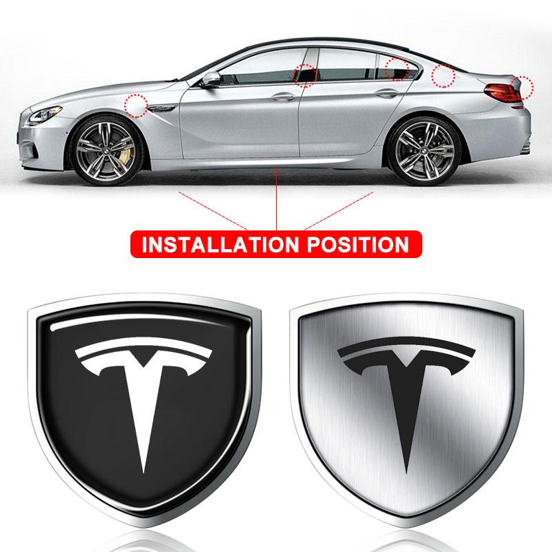 1 шт. 3D Металлическая Эмблема Щит Двери Автомобиля Значок Наклейка Стайлинг Для Tesla Model 3 Model S Model X Model Y Roadster
