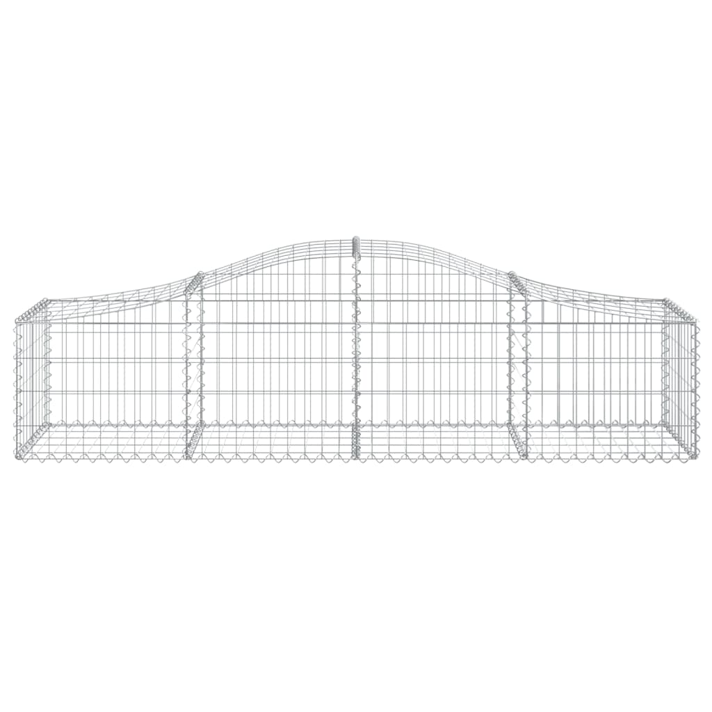 Arch Topped Gabion Baskets 6 pcs 200 x 50 x 40 60 cm Galvanized Steel