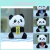 Adorable Plush Panda Keychain Accessory Cute Cartoon Panda Doll For Bags