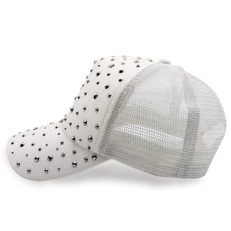 Женская модная бейсболка, женская кепка от солнца, сетчатая кепка со стразами и бриллиантами, кепки Snapback