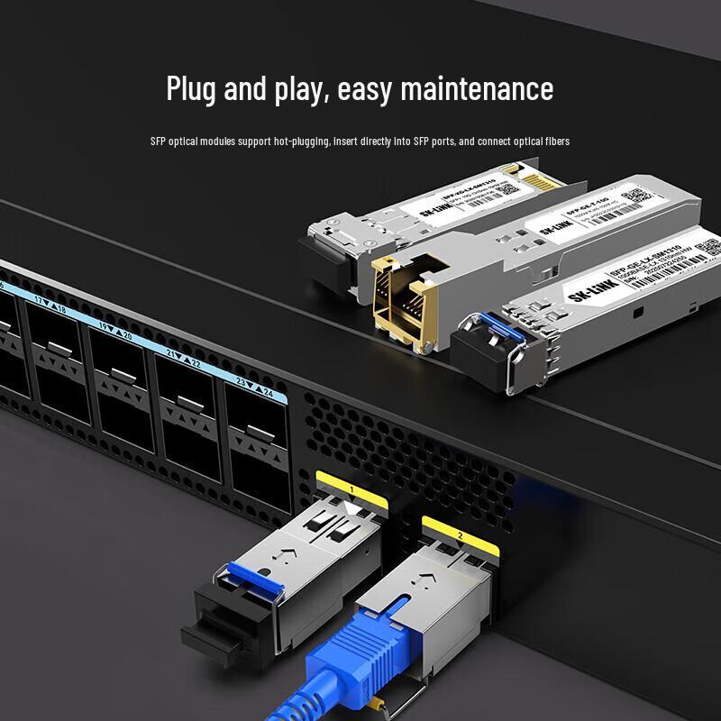 SK-LINK Gigabit SFP BiDirectional Fiber Optic Module 80KM