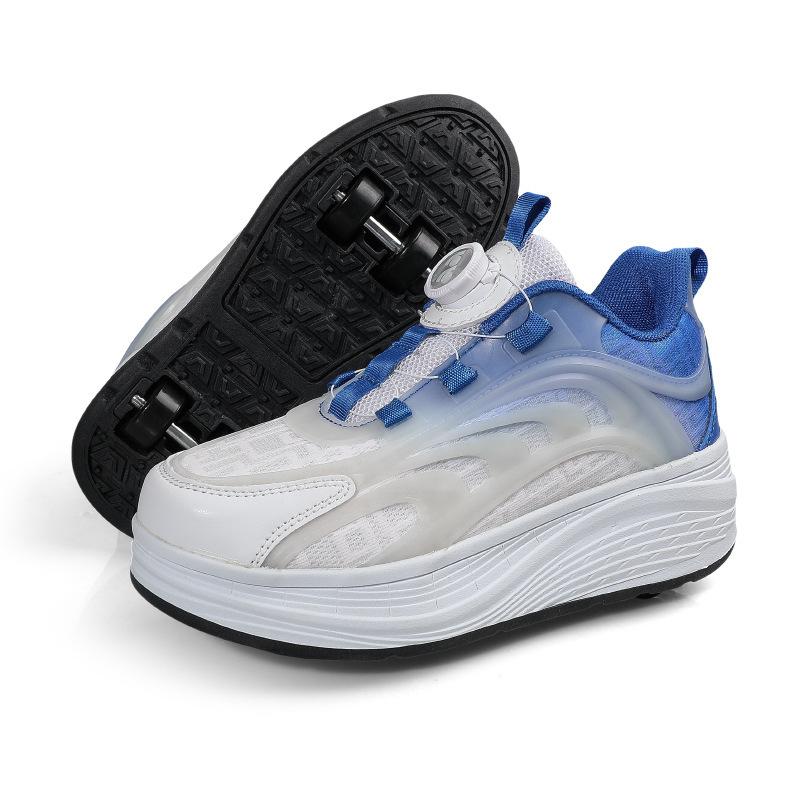 Четырехколесные деформированные беговые туфли детские автоматические роликовые коньки для мальчиков и девочек невидимые роликовые коньки для взрослых обувь на колесиках