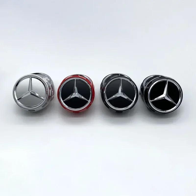 For Mercedes Benz New 4Pcs 75mm Car Styling Wheel Center Cap Hub Covers Badge Car Accessories For Mercedes Benz AMG C63 C43 E53