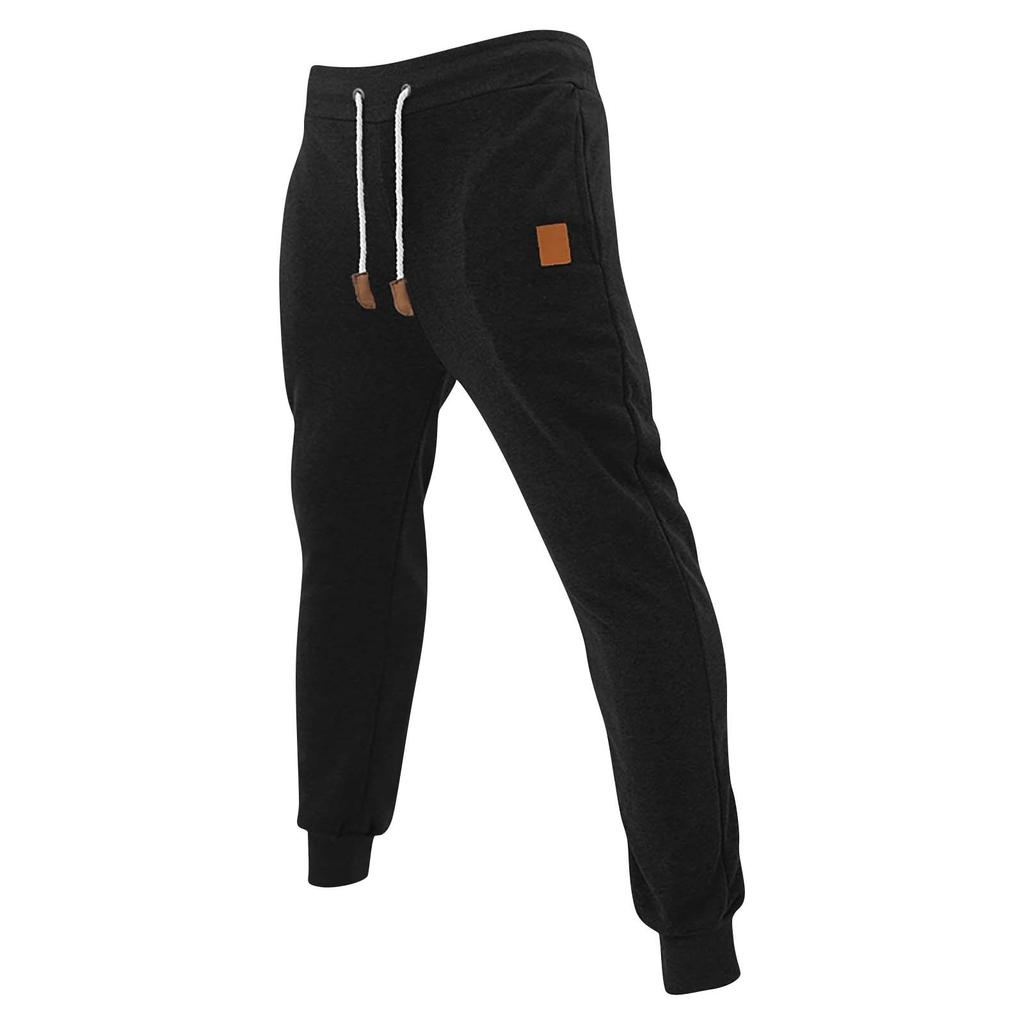 Мужские спортивные брюки, однотонные повседневные брюки, спортивные штаны, свободные брюки