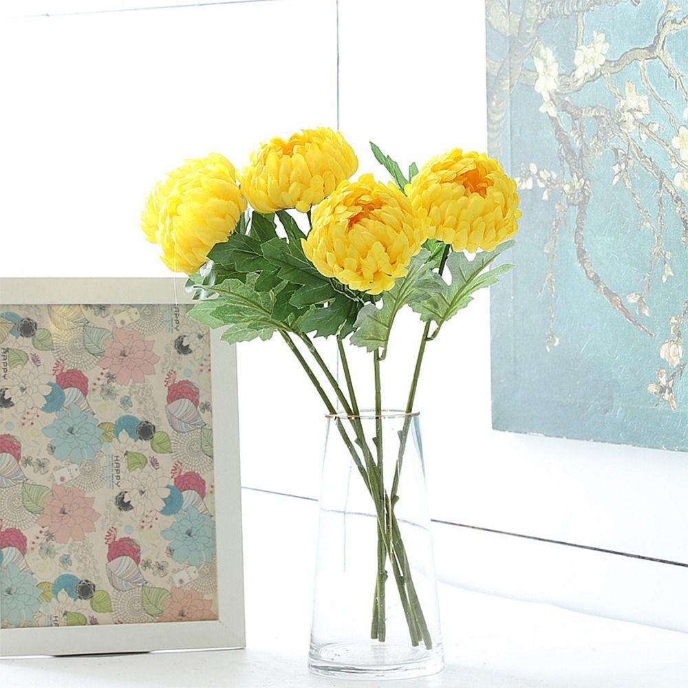 Сделай сам Реалистичная Хризантема Многоцветный Искусственный Цветок НОВЫЙ Цветочная Композиция Украшение для Дома