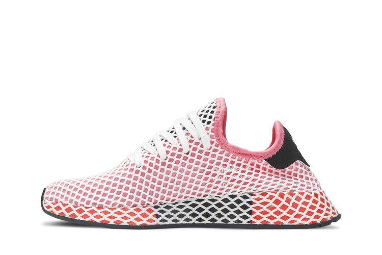 Женские кроссовки adidas Deerupt Черный с розовым (Женский) Черный/Черный/Розовый мел