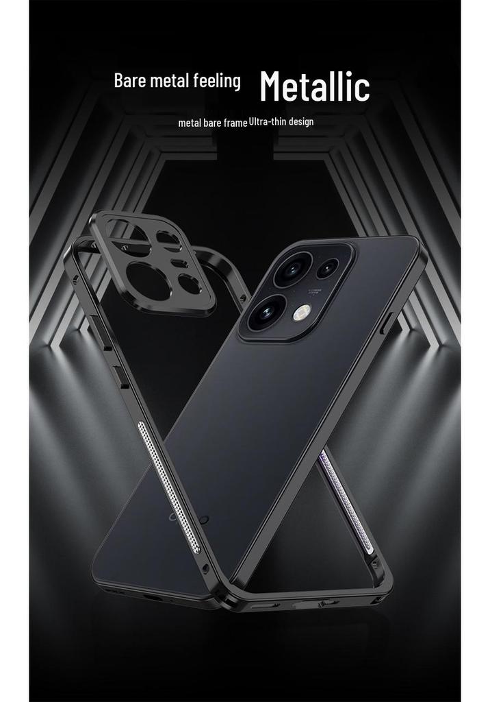 Oppo Reno16 Металлическая пряжка-бегемот Чехол с теплоотводом - Ударопрочный защитный чехол
