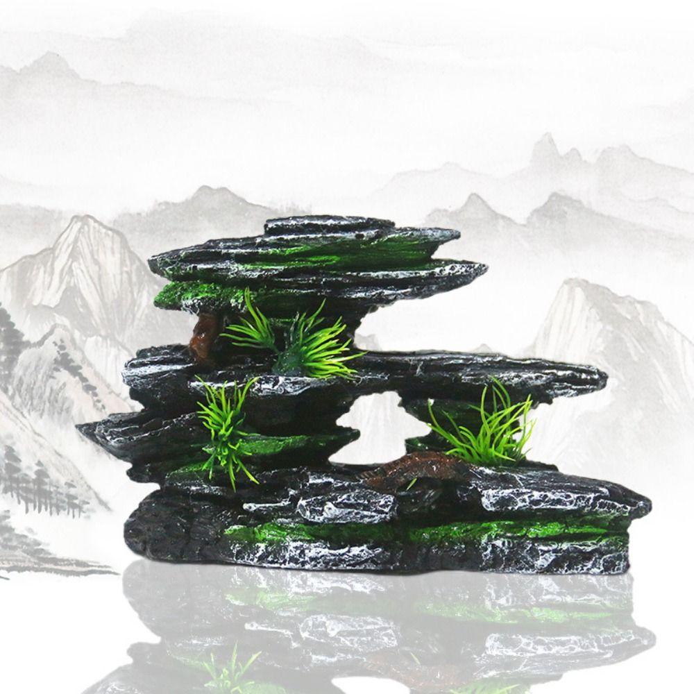 Украшения для аквариума из смолы, горные украшения для дома, новые ремесленные украшения