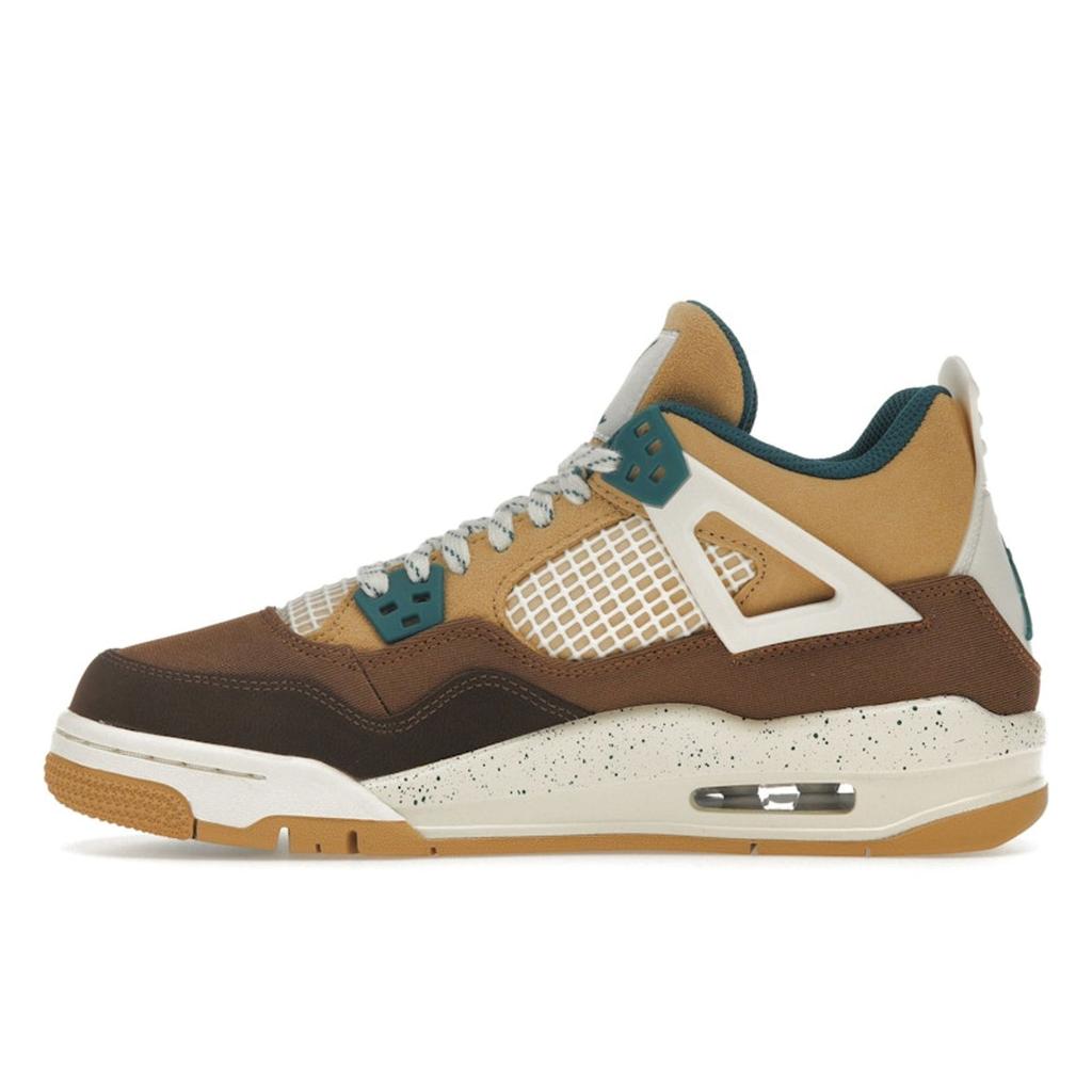 Детские кроссовки Air Jordan 4 Retro GS Cacao Wow Brown Geode-Teal Ale-Brown FB2214-200