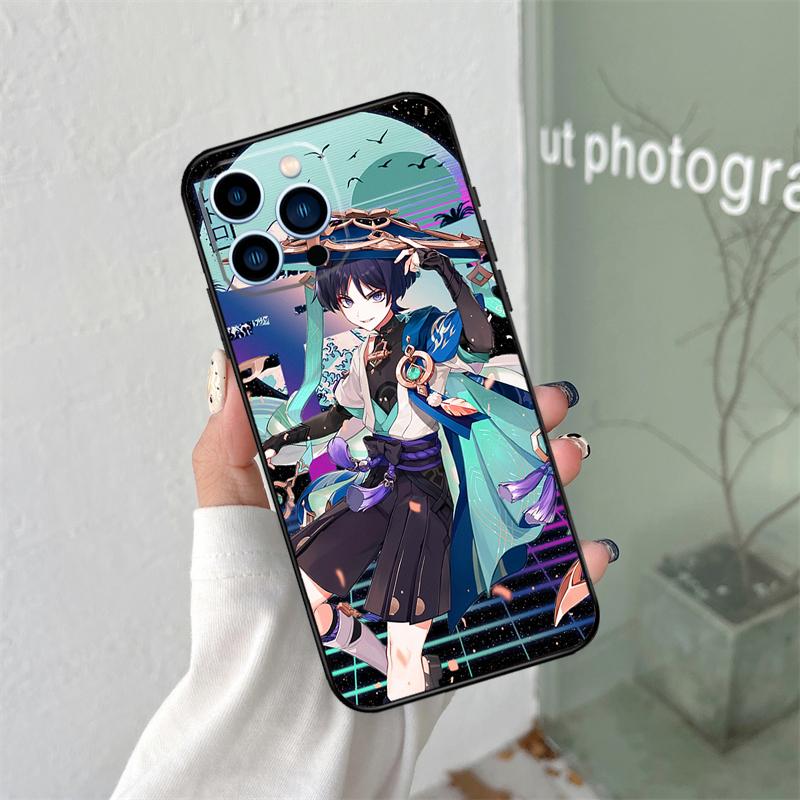 Чехол для телефона Genshin Impact Странник Для iPhone 16 15 14 13 12 11 Pro Max X XS Max XR Plus Аксессуары