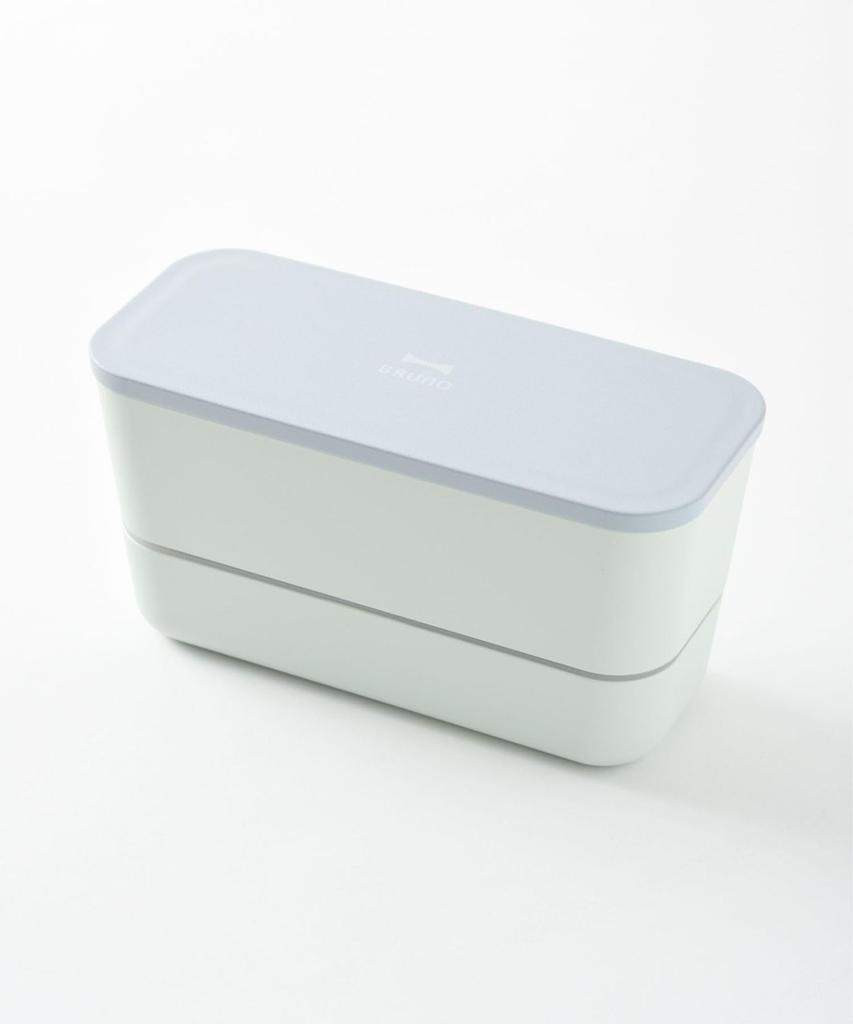 BRUNO Yamanaka Lacquer Two-Tier Lunch Box, Blue, Dishwasher and Microwave Safe, RBHK013-BL