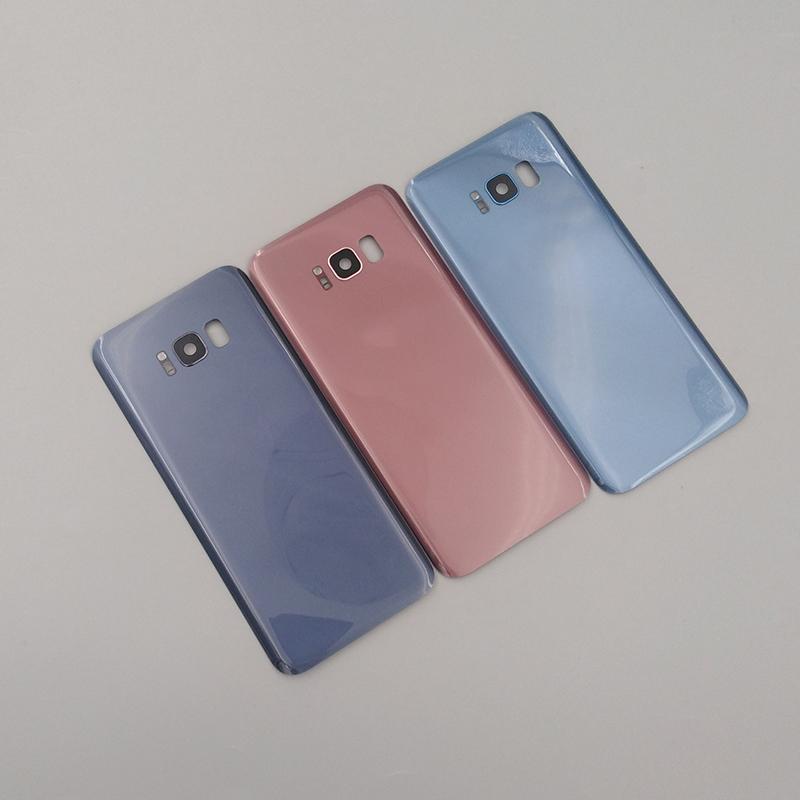 Для Samsung S8 Plus S8+ G955 SM-G955F Задняя крышка аккумулятора Для Galaxy S8 G950 G950F Запасные части Корпус Задняя дверца Стекло