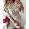 SCIONE Sweater Winter Warm Pullover Women Autumn Slim Knit Dress Long Sleeve Knitted Dress Pullover