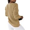 Autumn and Winter Women's Plus Size Sweater Long Sleeve V-Neck Solid Color Twist Casual Knit Pullover Top