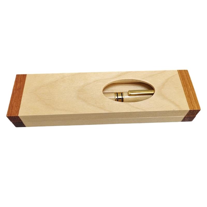 Wood Ballpoint Pen Set With Pencil Case Ergonomic Grip Wood Signing Pen with Metal Pen Clip For Professional Collectors