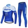 Mens Long Sleeve Cycling Jersey Set Breathable Quick-Dry Road Bike Outfit With Team Designs