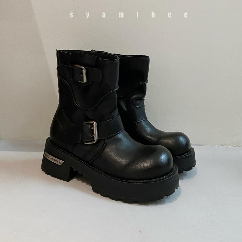 Martin boots women's 2025 new fashion platform trend explosion non-slip heightening big head short boots versatile low-top shoes