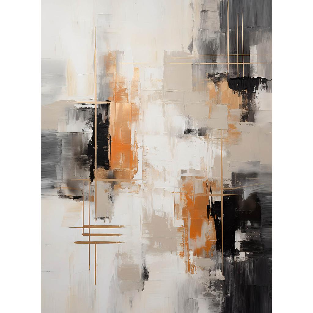 Industrialna Abstrakcja Industrialna Abstrakcja, 30X40 Cm, Bez Ramy, Płótno Premium Na Blejtramie