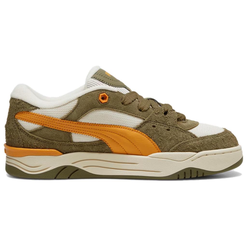 Puma 180 Leather Comfortable Versatile Low-Top Lifestyle Casual Shoes Unisex Casual Shoes Olive-Green 397313-02