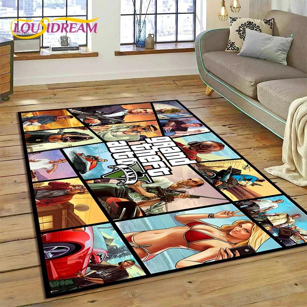 3D Игровой коврик-дорожка Grand Theft Auto (GTA) для Геймера, для Спальни, Гостиной, Домашнего Дивана, Детская Игра, Большой Декор, Напольный Коврик